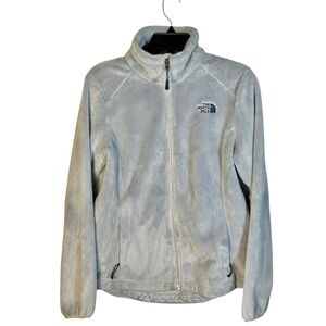 The North Face Jacket Size S Light Blue Furry Fleece Sweater Full Zip Gorpcore
